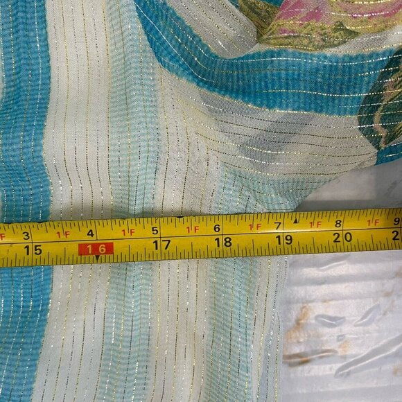 Rococo Sand Lily Drawstring Tassel Tie Floral Mini Dress Bell Sleeves Size Small - Picture 13 of 16